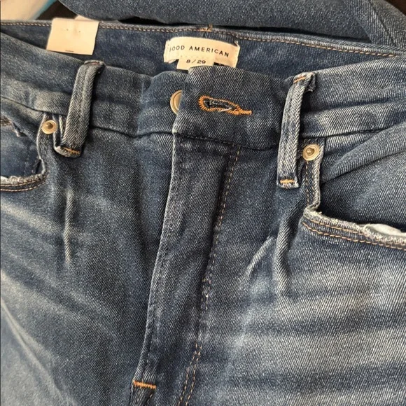 NWT Good American Good Waist Skinny Cropped Jeans - Size 8 - Picture 5 of 8